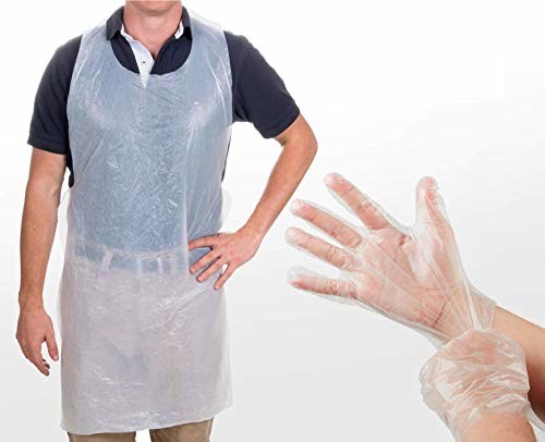 Safety Disposable Medical Aprons , Disposable Kitchen Aprons 17 Mic Thickness