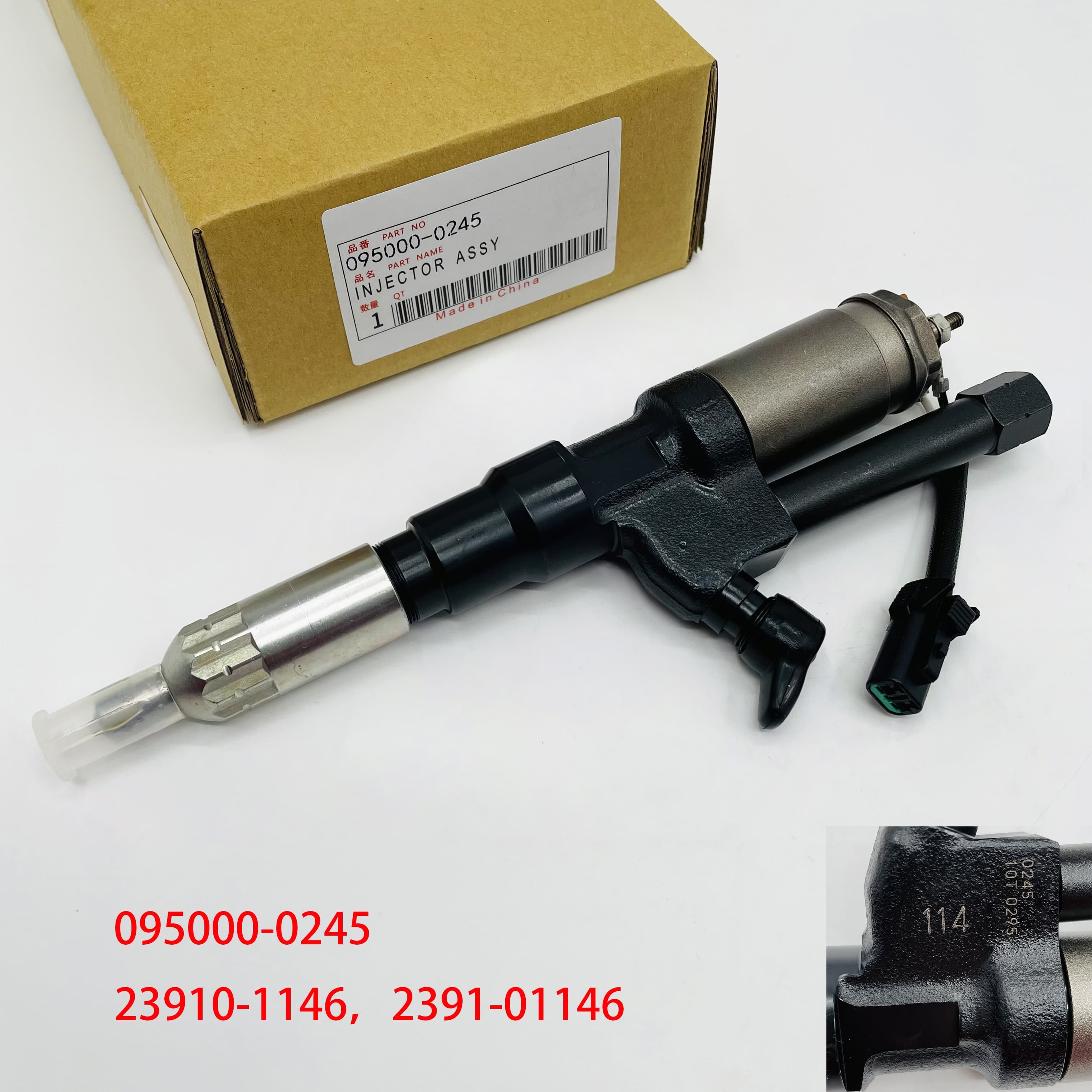 Denso 095000-0245 Common Rail Fuel Injector 23910-1145 for Hino K13C Engine