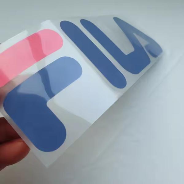 Custom Imitate Ice Semi Transparent Glossy TPU Logo Heat Transfer Label for Clothes
