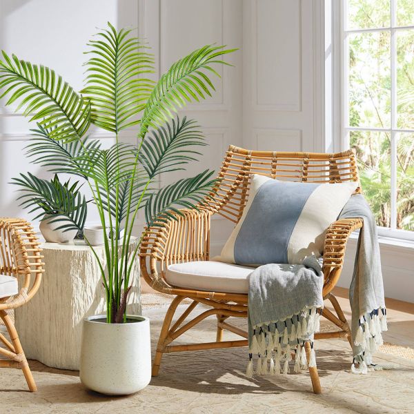 6FT Artificial Areca Palm Tree-Lifelike Palm Plant,Faux Tropical Areca Floor Plant Tall Faux Silk Large Artificial Plants for Indoor Home Living Room Corner Decor