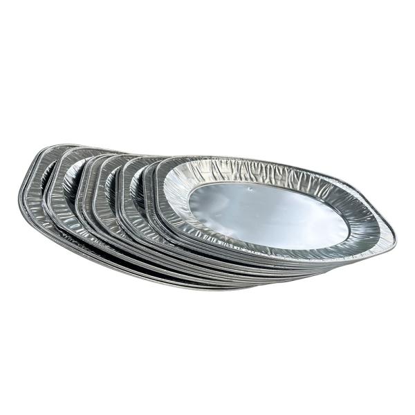 Grand récipient de torréfaction de qualité alimentaire à usage unique en aluminium ovale plateau de dinde pour BBQ