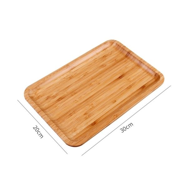 Rectangular Japanese Wooden Tray Ideal for Serving Tea Water Cups and End Plates