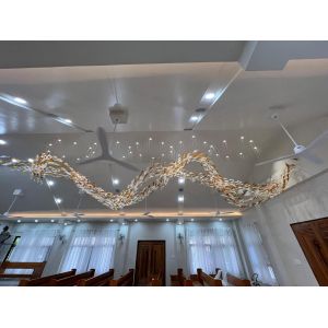 Custom Hotel Lobby Art Chandeliers Pendant Lights for Dolphin Ornaments Shopping Mall Ceiling Corridors Sales Department Sand