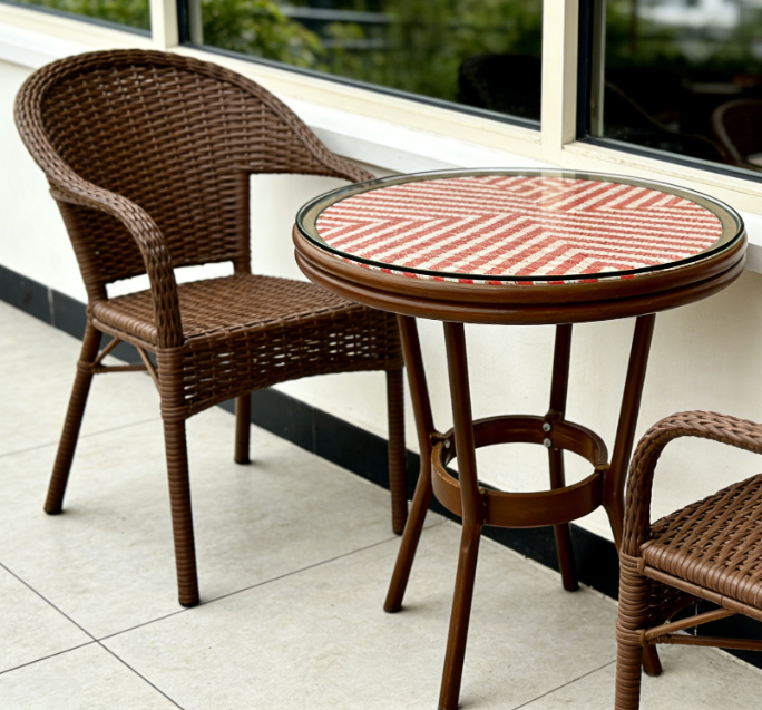All Weather Portable Outdoor Coffee Table Compact Folding Design for Hotel Balcony Bistro