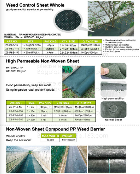 Weed Control Mulch Film, Agriculture Vegetable Black PE Films, 5 Holes Greenhouse Perforated Film