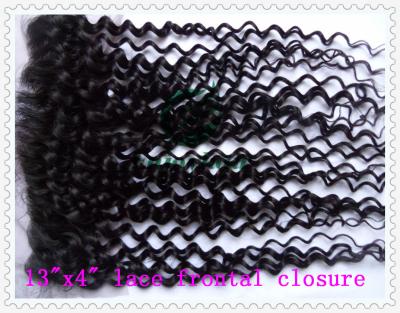 malaysian virgin remy hair lace frontal 13''x4'' ,natural color deep curly 10''-24''