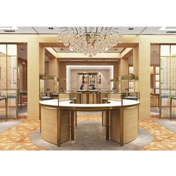 Luxury 3D Design Jewellery Display Cabinets For Shops / Glass Jewellery Display Cabinets