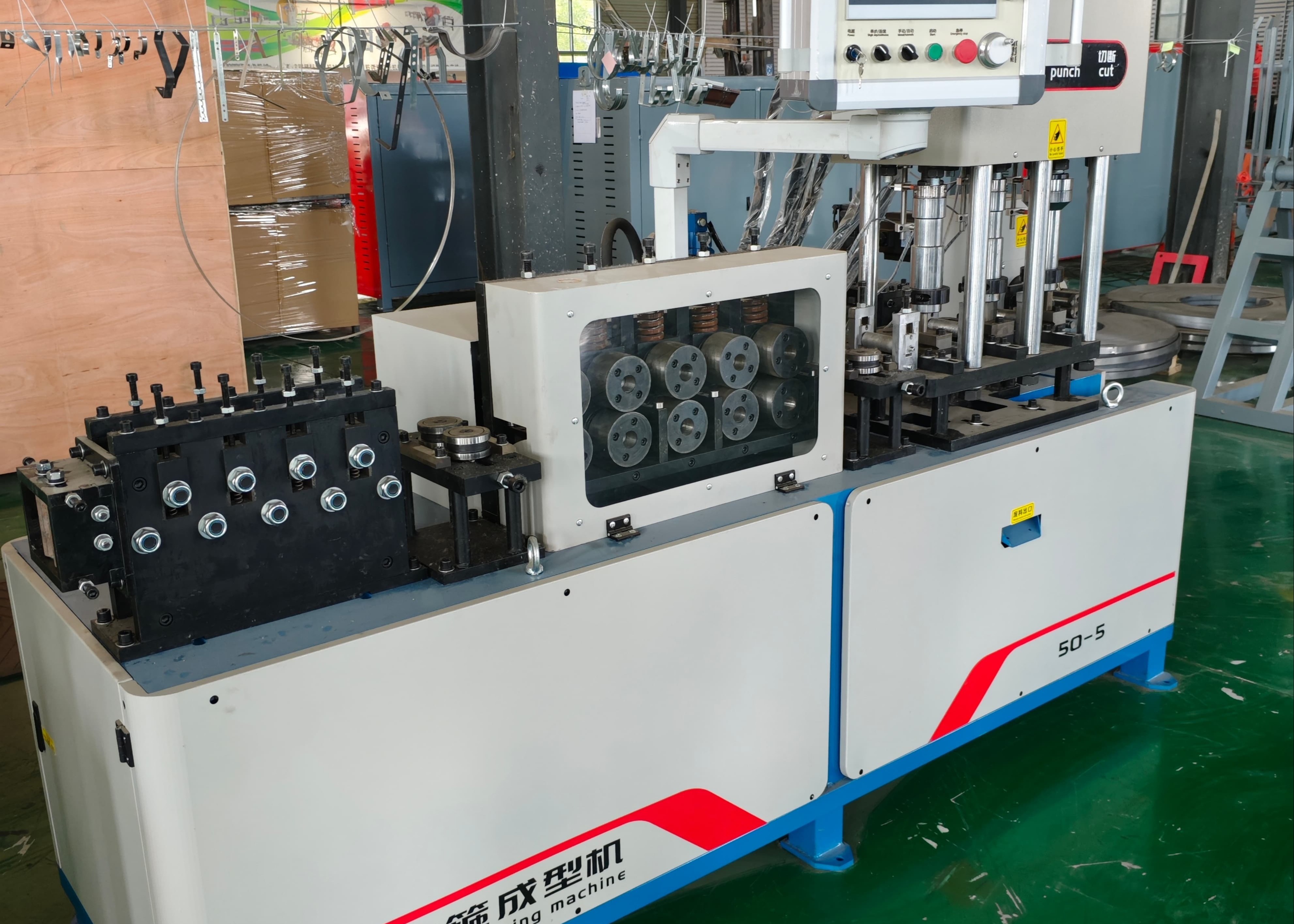 2-5mm Processing Thickness CNC Flat Iron Hoop Forming Machine 30mm Min. Diameter