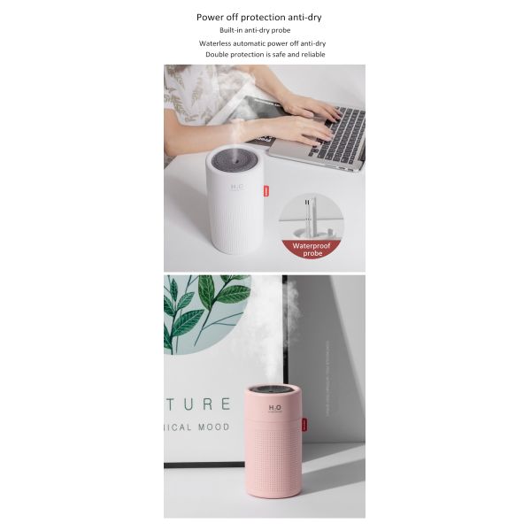 750ml Wireless USB Air Humidifier 2000mAh Battery Rechargeable Cool Mist Humidifier