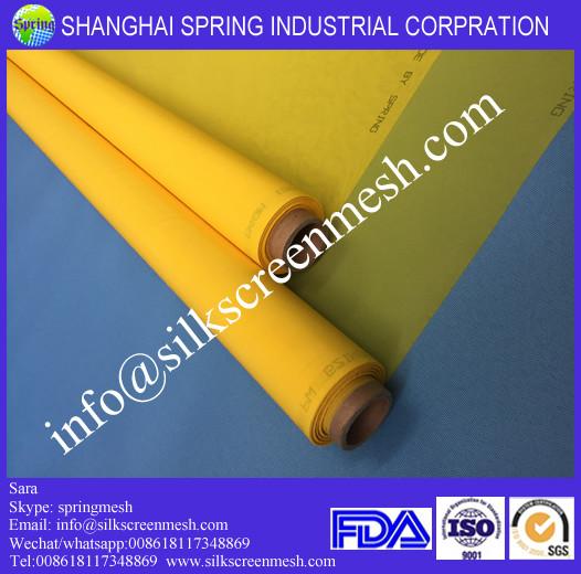 polyester monofilament plain mesh 120T white/yellow for color designs printing silk screen printing