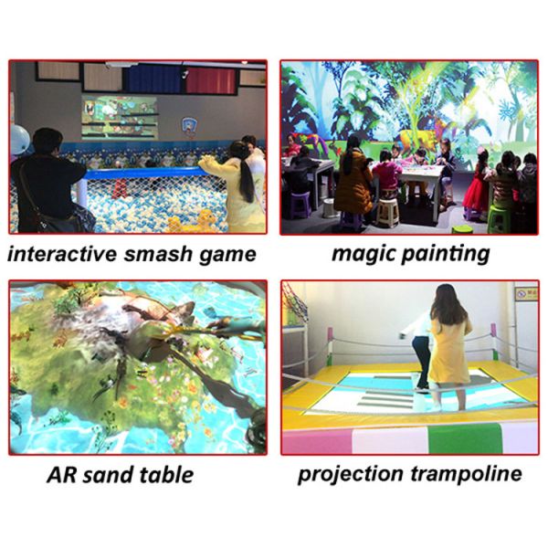 Slide 3d Interactive Floor Games , Kids Interactive Floor Projection System