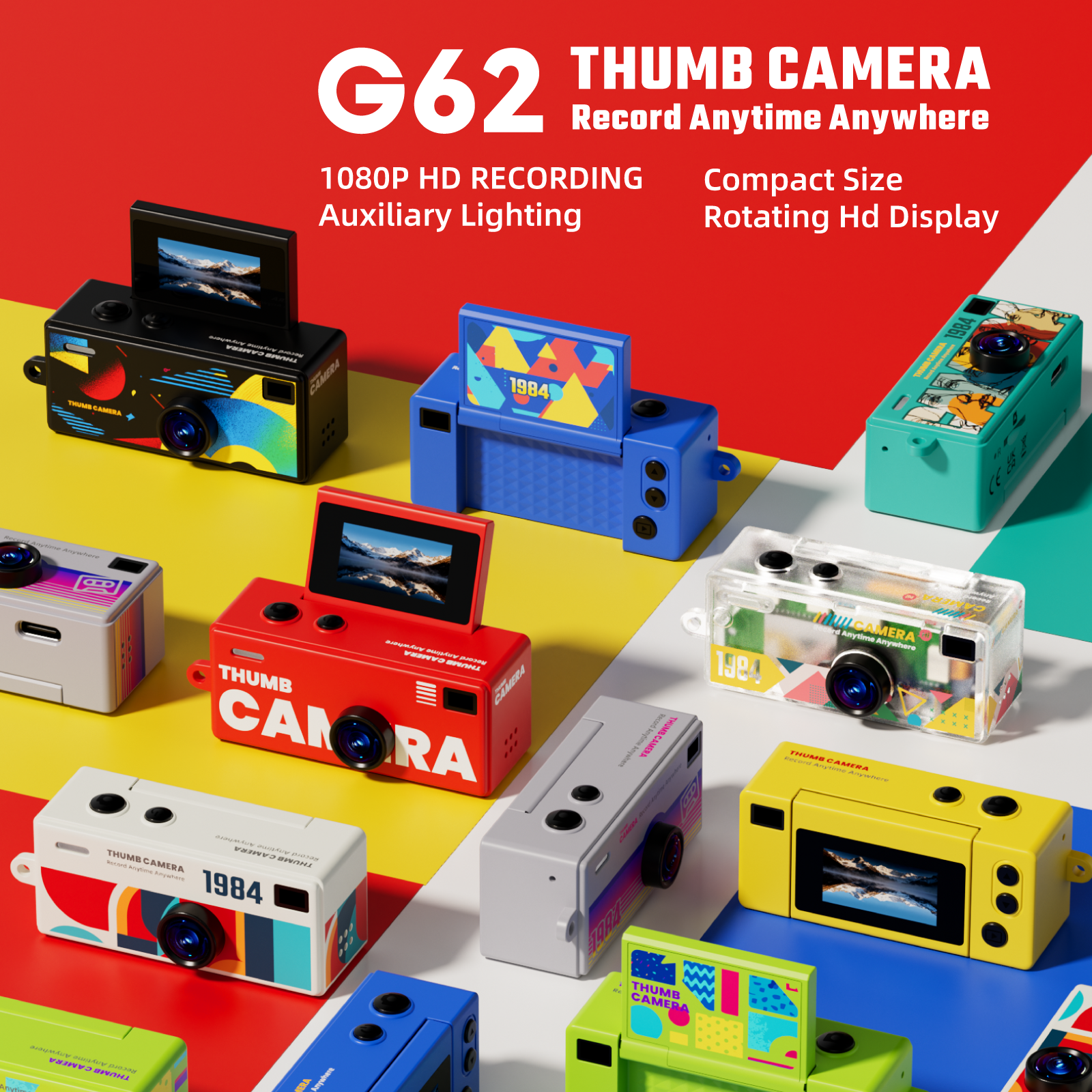 G62 Mini Keychain Camera 1080P HD Recording Small Video Recorder