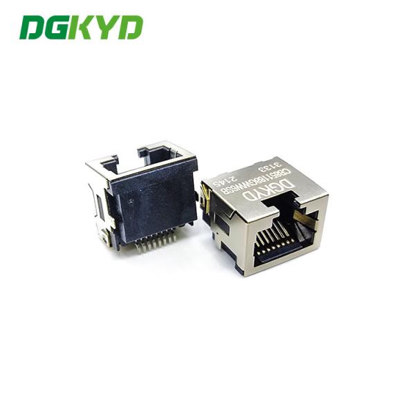 Connecteur gauche simple d'Ethernet de SMD RJ45 sans type léger de la correction 8P8C
