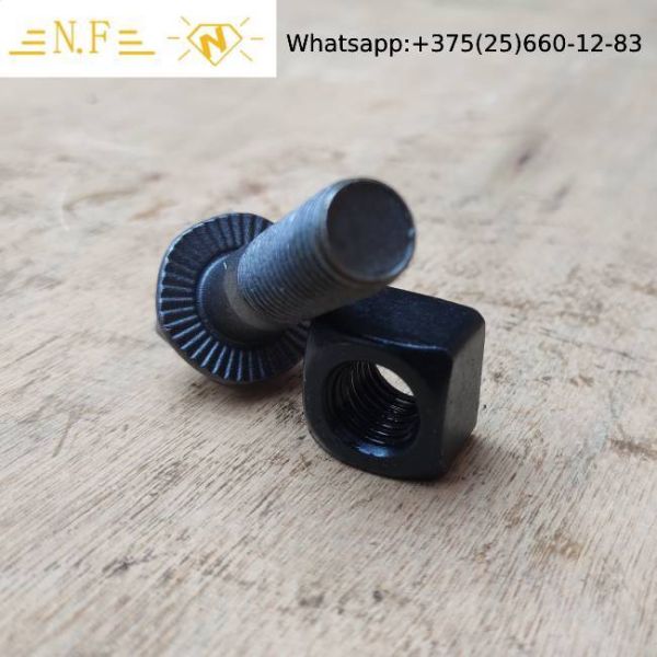 Countersunk Head Square Neck Excavator Plow Bolt and Nut Black Galvanized