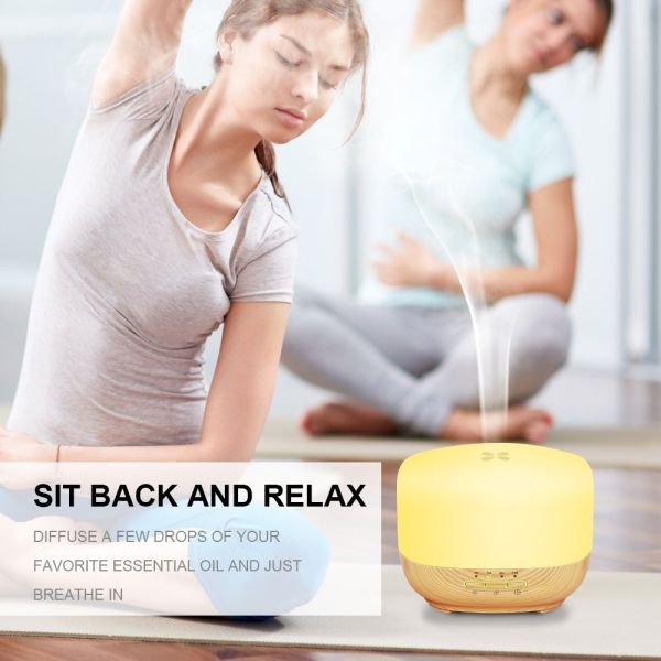 500ml Aroma Essential Oil Diffuser 5 in 1 Ultrasonic Aromatherapy Fragrance Oil Humidifier Diffusers for Home Large Room