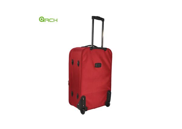 28 Inch Polyester Suitcase Luggage Push Button Locking With Front Pocket