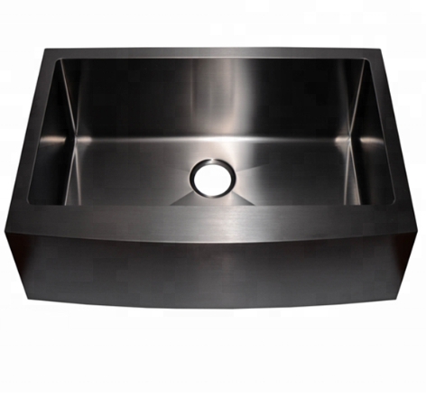 Golden Color Double Bowl Kitchen Sinks Stainless Steel Above Counter