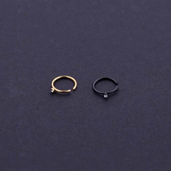 New Style Body Piercing Jewelry Synthetic Opal Nose Hoop Rings Set