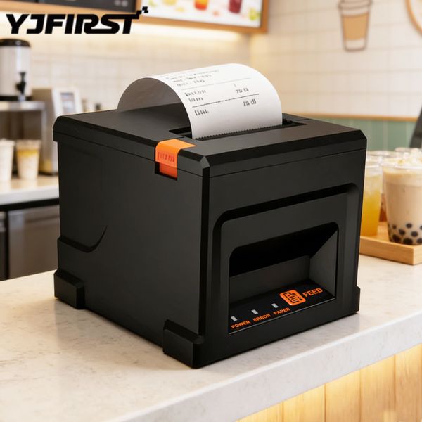 Restaurant 80mm Thermal Receipt Printer YJ-8360 USB/LAN 203dpi High-Speed In Stock