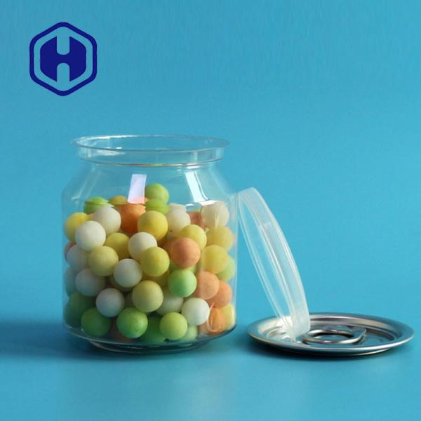 Clear PET Aluminum Top Cans Food Grade Cylindrical Packaging With Easy Peel Lid
