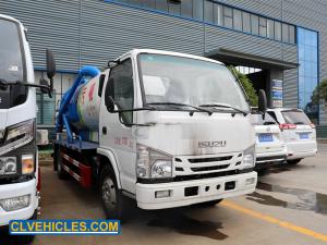 ELF 98hp ISUZU Sewage Suction Truck Small 3000L 4000L Single Double Cab