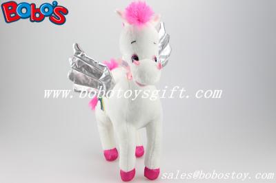36cm New Best Selling Plush Stuffed White Angel Horse Soft Wild Animal