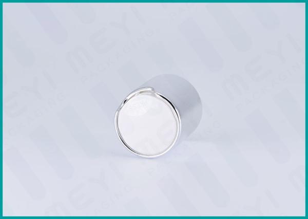 Silver Metalized Disc Top Cap 24/410 Anti - Spill With White Actuator
