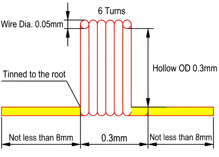 7nH Air Coil Inductor High Frequency RF Coil Inductor 5GHz