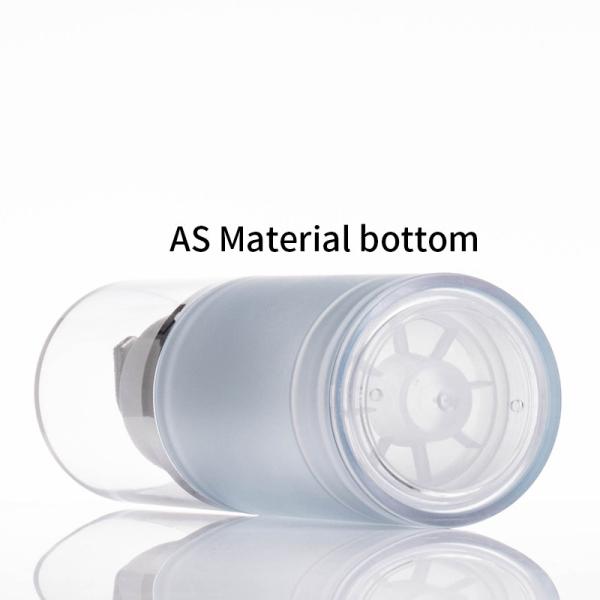 Garrafa transparente redonda 30ml cosmético 50ml 90ml da bomba de vácuo