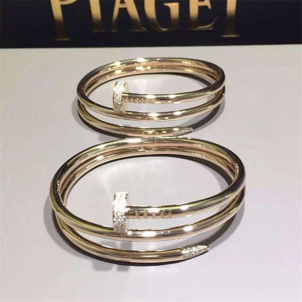 C luxury just nail bracelet 18k gold  white gold yellow gold rose gold bracelet  Jewelry factory in Shenzhen, China