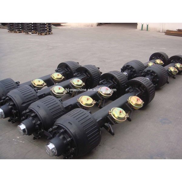 16Ton trailer Axle Assembly with 2 air chamber and decks
