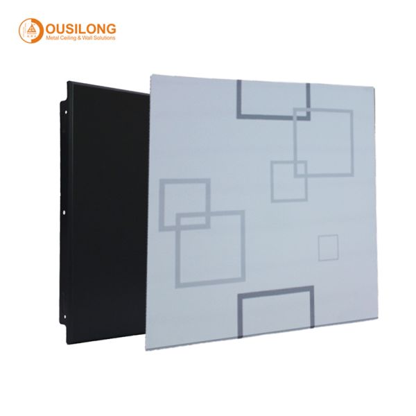 Aluminum Perforated Metal Ceiling 2x4 Ceiling Tiles Sheets With Straight / Beveled Edge