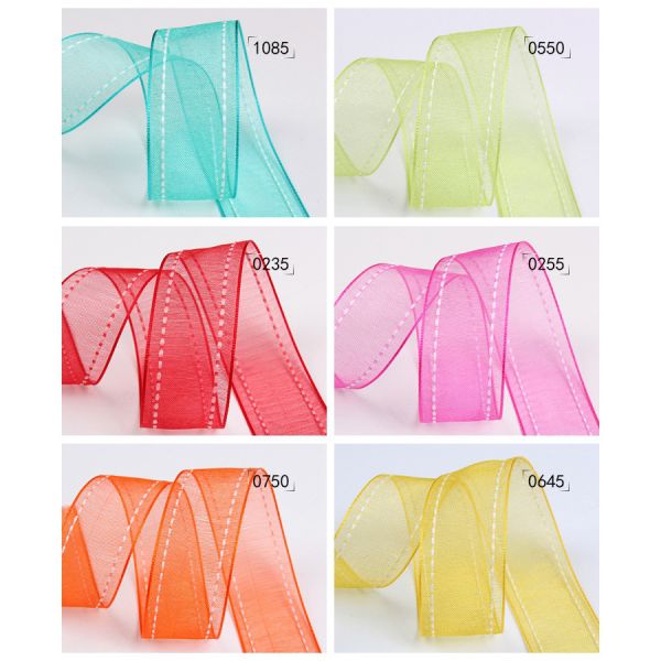 25мм покрытие 38мм сшитая полиэстерная лента для цветочных подарков