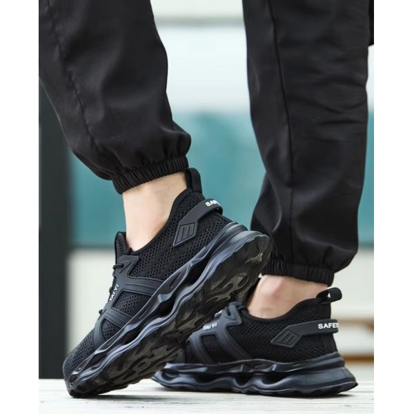 Plastic Toe Anti-Smashing Men's Electrical Safety Shoes With EVA Sole And Kevlar Anti-Stab 6kv Insulated