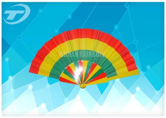 Plastic + Polyester Fabric 23cm Personalized Hand Fans Business Gifts