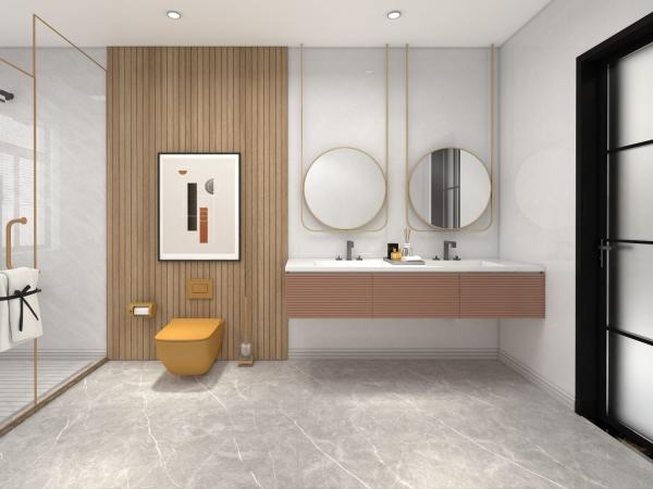 Full Body Marble Glazed Porcelain Tile Flooring Super Glossy