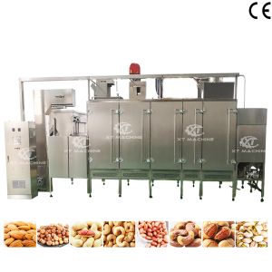 Continuous Nuts Roaster Machine with 5-15min Roast Time Adjustable Conveying Speed and Food Grade 304 Stainless Steel