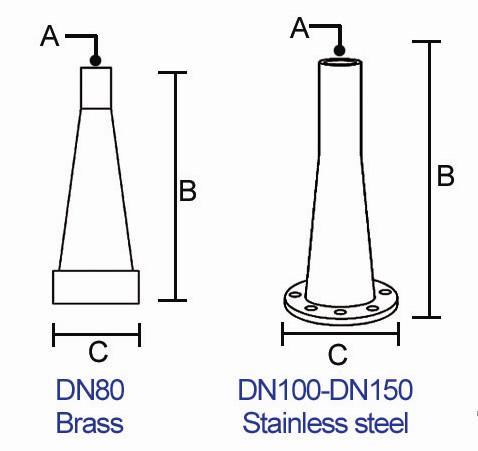 Stainless Steel Or Brass Chrome Supper Hign Fountain Jet  Nozzle Water Fountain Head