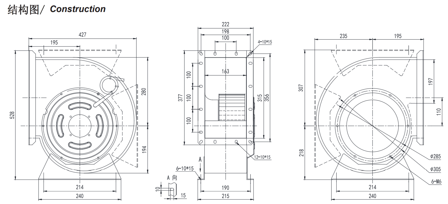 Apresse o fã centrífugo 780 RPM da entrada verificável de Singla de baixo nível de ruído