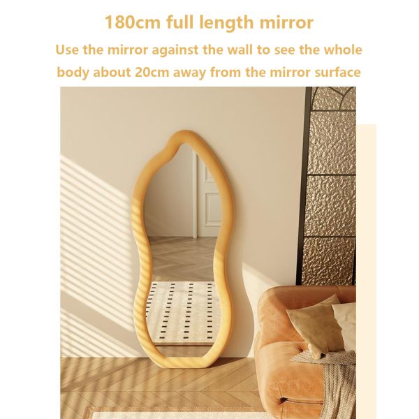 Standing Wavy Oversized Arched Floor Mirror 71x32 Dressing Room