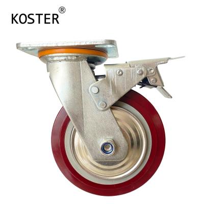 4 polegadas 5 polegadas 6 polegadas 8 polegadas Polyurethane Heavy Duty Caster Wheel TPR/ PVC Personalização