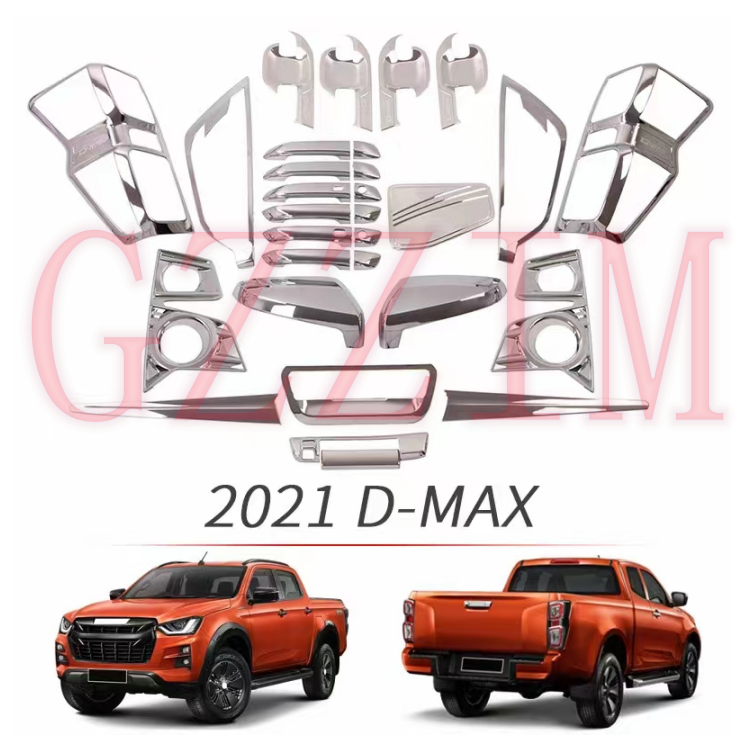 2020 Dmax Cubierta de embellecedor exterior de coche Cubierta de faros/luces traseras Cubierta de manija para D-max Cubiertas de tanque de combustible Accesorios para automóviles