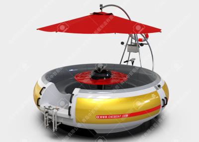 Rental BBQ Donut Boat 9 Seats BBQ Table With Art Panel 4pcs Bbq Grill