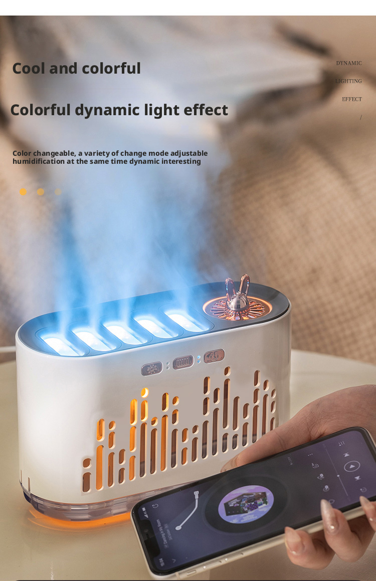Home Use 700ml Tabletop Ultrasonic Humidifier With 7 Color LED Light 6 Gear Spray