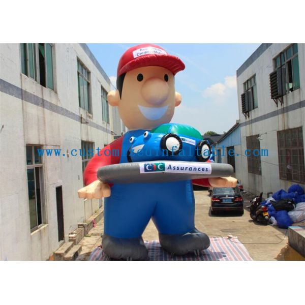 Giant Inflatable Cartoon Characters Air Big Boy 7m for Advertising Decoration