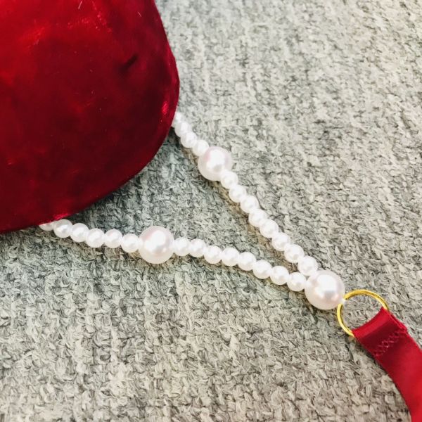 Foreign Trade Wholesale Underwear Women's Bra Underwire Velvet Bra Set Pearl Decoration Bra Underwear Panty Set