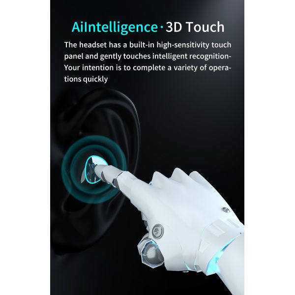 наушник 2000mAh беспроводной Bluetooth, наушник 5,0 IPX7 TWS Hifi водоустойчивый