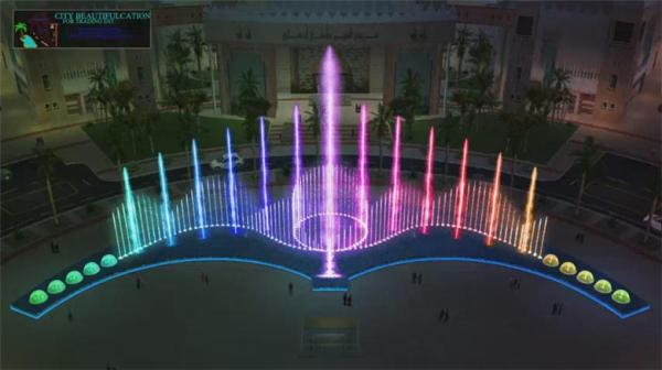 programmeur d'ordinateur buse de pulvérisation d'eau parc musique fontaine d'eau
