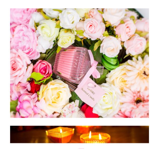 Lightweight Perfume Scented Candles Soy Wax Material Elegant Looking