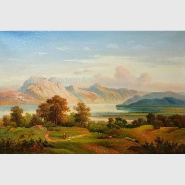 Peinture de paysage de montagne, peintures de paysage originales d'huile d